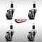 Service Caster 3'' SS Gray Poly Wheel Swivel 1-3/8'' Expanding Stem Caster Set, 4PK SCC-SSEX20S314-PPUB-138-4 - alternate 3